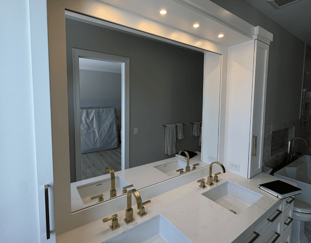 New electrical outlet and switch installation in residential kitchen